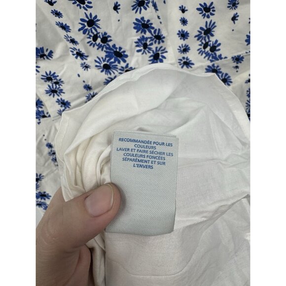 Boden Floral Midi Dress Women 10 White Fairy Preppy Prairie Milk Maid Whimsical - Picture 5 of 9